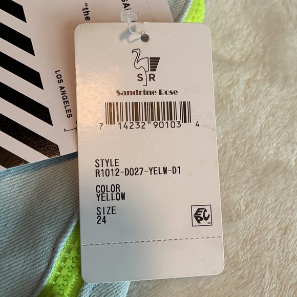 NWT Chaser Sandrine Rose Denim Cutoff Shorts Neon - Picture 11 of 11